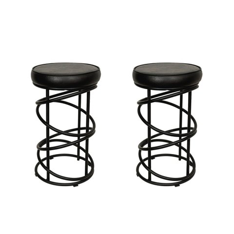 Conjunto 02 Banquetas 62cm x 32 cm Londres Preto