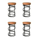 Ver imagem 1 de Conjunto 04 Banquetas 62cm Londres Preto/Caramelo