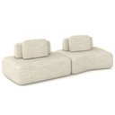 Ver imagem 1 de Sofá Ilha Modular para Sala Living Orgânico 315cm Angra K01 Linho Champanhe - Lyam Decor