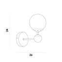 Ver imagem 5 de Arandela Orbe (l)24cm (c)12,5cm (a)25cm 1xe27 Bolinha Max 40w Ip20