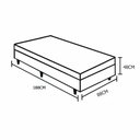 Ver imagem 3 de Cama Box Solteiro Colchão Alana Espuma D20 Acolchões + Box Poliéster 48x88x188 Cor:Preto