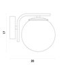 Arandela Petit Poa (l)15cm (c)20cm (a)17cm 1xe27 Bolinha Max 5w Ip20 - 5