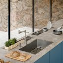 Ver imagem 2 de Cuba de Embutir/sobrepor Bistrô Docol 70x40x20 Cm Aço Inox Escovado com Acessórios