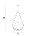 Ver imagem 5 de Luminária Arandela (d)20cm (a)47,4cm 1xg9 Halopin Max 25w Ip20