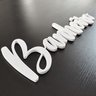 Adorno Banheiro / Placa De Sinalização , Quadro Decorativo, lettering - 25cm - Toque 3D:Branco - 3