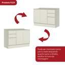 Ver imagem 7 de Cozinha Completa 6 Peças 100% MDF com Cristaleira e Torre Quente 2 Fornos Fineze