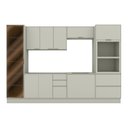 Ver imagem 2 de Cozinha Completa 6 Peças 100% MDF com Cristaleira e Torre Quente 2 Fornos Fineze
