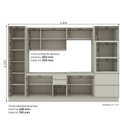 Ver imagem 3 de Cozinha Completa 6 Peças 100% MDF com Cristaleira e Torre Quente 2 Fornos Fineze