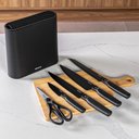 Ver imagem 4 de Jogo de Facas 6 Peças com Cepo Aço Inoxidável e Abs na Cor Preto Linha Action Brinox