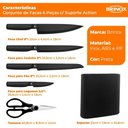 Ver imagem 5 de Jogo de Facas 6 Peças com Cepo Aço Inoxidável e Abs na Cor Preto Linha Action Brinox