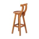 Ver imagem 4 de Kit 3 Banquetas Alta com Encosto Madeira Maciça - Natural