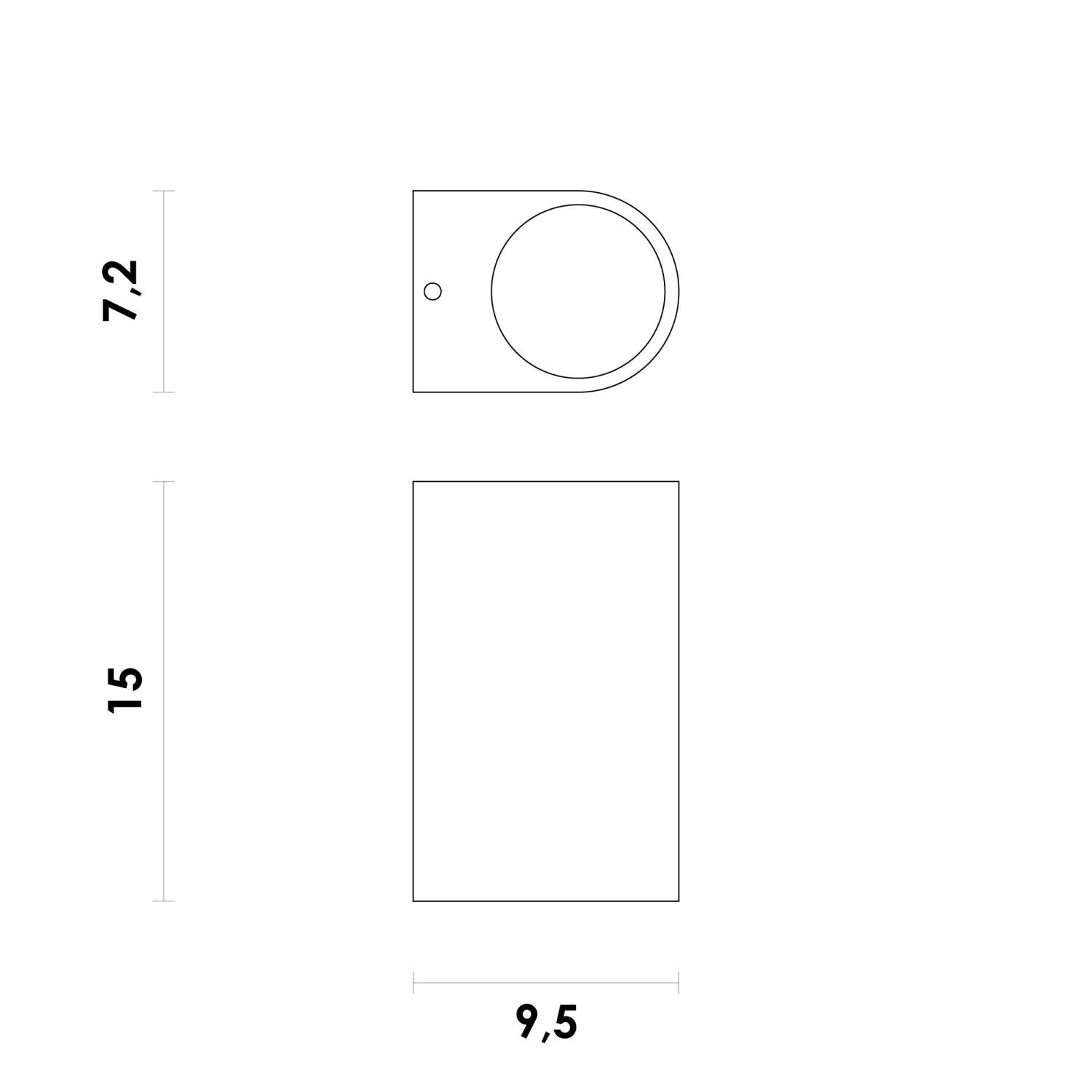 Arandela Dots (l)7,2cm (c)9,5cm (a)15cm 2xgu10 Mr16 Max 10w Ip65 - 5