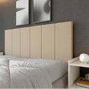 Ver imagem 3 de Cabeceira Cama Queen Estofada Dobrável 160cm Lisa Painel Suspenso Box:areia
