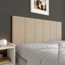 Ver imagem 1 de Cabeceira Cama Queen Estofada Dobrável 160cm Lisa Painel Suspenso Box:areia
