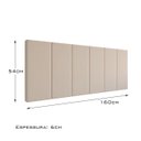 Ver imagem 6 de Cabeceira Cama Queen Estofada Dobrável 160cm Lisa Painel Suspenso Box:areia