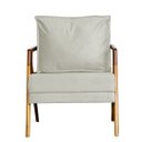 Ver imagem 1 de Poltrona Cadeira Marilia Recepção - Corino Bege