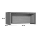 Ver imagem 3 de Armário Aéreo P/ Cozinha Condessa C/ 1 Porta Basculante 80cm Carvalho/cinza - Nesher