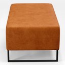 Ver imagem 6 de Puff Decorativo para Sala de Estar Cléo W01 Base de Ferro 90 Cm Couríssimo Canela - Lyam Decor