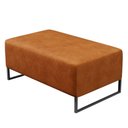 Ver imagem 7 de Puff Decorativo para Sala de Estar Cléo W01 Base de Ferro 90 Cm Couríssimo Canela - Lyam Decor