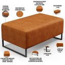 Ver imagem 4 de Puff Decorativo para Sala de Estar Cléo W01 Base de Ferro 90 Cm Couríssimo Canela - Lyam Decor