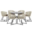 Ver imagem 1 de Mesa e 6 Cadeiras e Noronha Preto E9 Trama Original Rami
