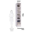 Ver imagem 4 de Guarda-Roupa Modulado 1 Porta 40cm Essenza Luciane Móveis