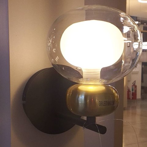 Luminária Arandela Guarana (l)20,8cm (c)13,4cm (a)19,5cm 1xg9 Halopin Max 5w Ip20