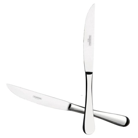 Conjunto 6 Facas para Churrasco Classic Tramontina Talheres Forjada em Aço Inox Pesado - 63928/980