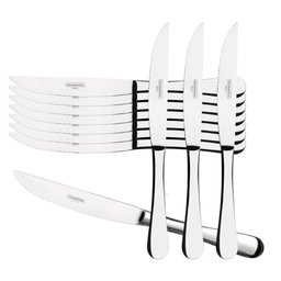 Conjunto 6 Facas para Churrasco Classic Tramontina Talheres Forjada em Aço Inox Pesado - 63928/980 - 2
