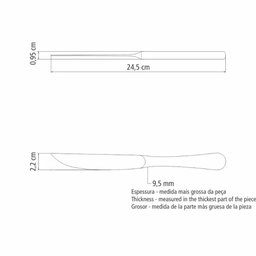 Conjunto 6 Facas para Churrasco Classic Tramontina Talheres Forjada em Aço Inox Pesado - 63928/980 - 3