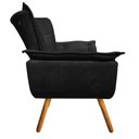 Ver imagem 6 de Kit 01 Namoradeira 02 Poltronas Opala Suede Preto Pés