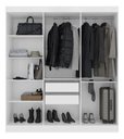 Ver imagem 2 de Guarda Roupa Casal Ipê 6 Portas Branco Fosco