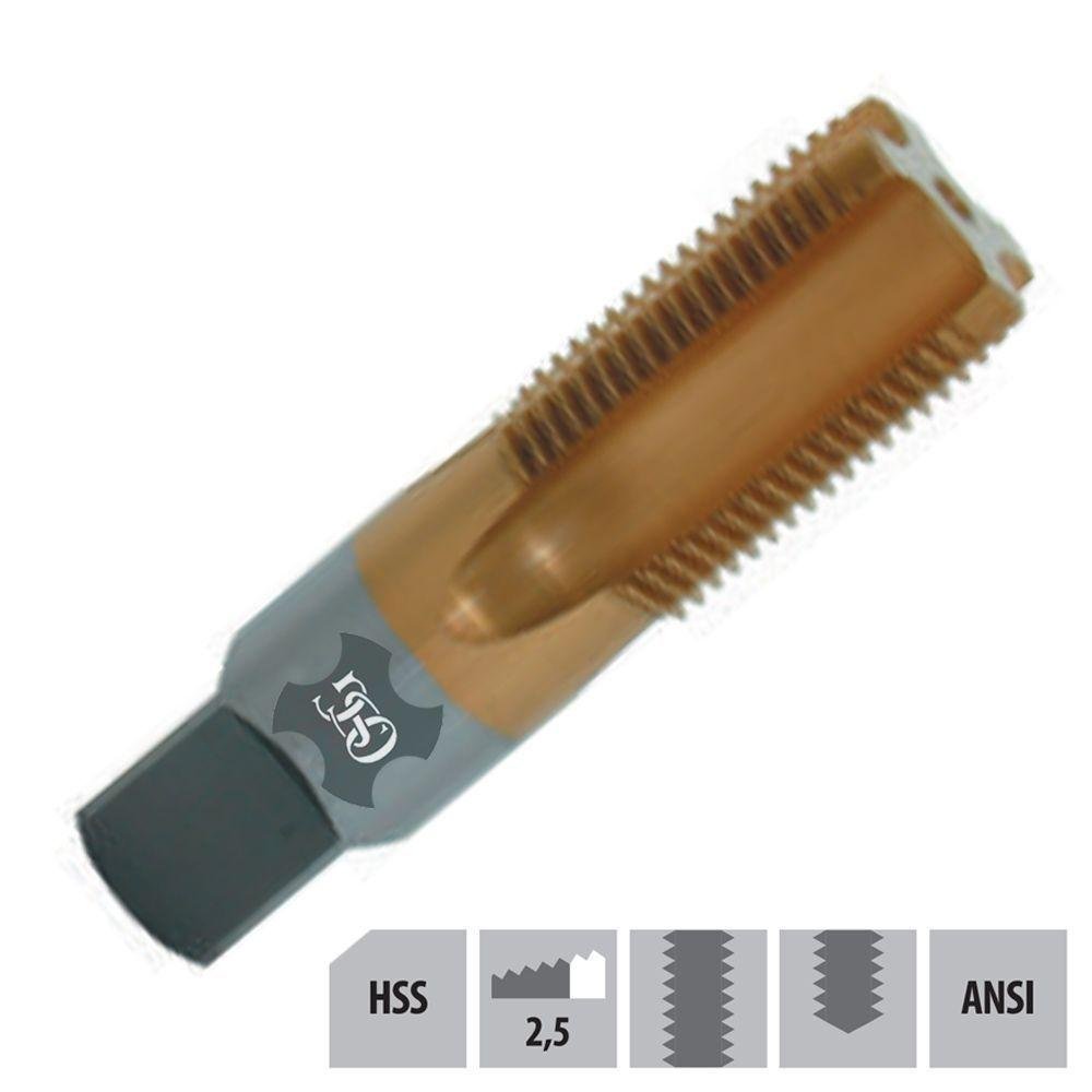 Macho para Tubo Hss - Nps 3/4 X 14 - 109/a Ansi - 1 Peça - Tin - Osg - 1