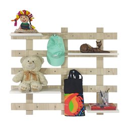 Estante Aérea Painel Organizador Ripado Premier Pinus - 4