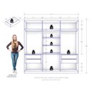 Ver imagem 2 de Guarda Roupa Casal com Cômoda Sapateira Evidence Plus 6 Portas 4 Gavetas MDP Jacarandá Fosco