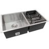 Cuba Dupla Quadrada Inox 304 Cozinha Embutir Gourmet 9040 - 6