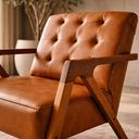 Ver imagem 5 de Conjunto 2 Poltronas Cedro Corino Caramelo Sala Estar Recepção Escritório Moderna Decorativa