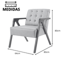 Ver imagem 4 de Conjunto 2 Poltronas Cedro Corino Caramelo Sala Estar Recepção Escritório Moderna Decorativa