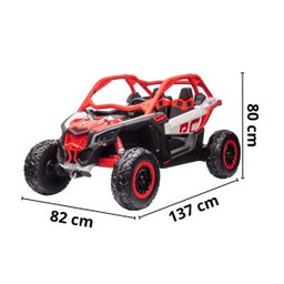 Mini Utv Carro Can Am Maverick Elétrico 12v Infantil Jipe Buggy Led Som Usb Importway Bw238 Controle - 2