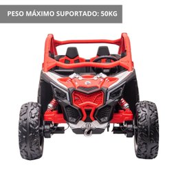 Mini Utv Carro Can Am Maverick Elétrico 12v Infantil Jipe Buggy Led Som Usb Importway Bw238 Controle - 3
