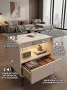 Ver imagem 7 de Mesa de Cabeceira Multifuncional Smart Soundmax: Carregador por Indução, Som Bluetooth Integrado, Le