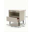 Ver imagem 2 de Mesa de Cabeceira Multifuncional Smart Soundmax: Carregador por Indução, Som Bluetooth Integrado, Le