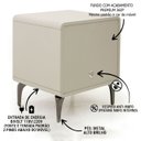Ver imagem 5 de Mesa de Cabeceira Multifuncional Smart Soundmax: Carregador por Indução, Som Bluetooth Integrado, Le