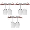 3 Suportes de Taças Rose Gold 25cm Decoração Adega Bar Vinho Organizador Suspenso - 1