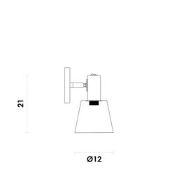 Arandela Pipe (d)12cm (a)21cm 1xe14 Vela Max 40w Ip20 - 5