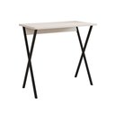 Ver imagem 1 de Mesa para Computador X 120x60 com Estrutura em Ferro para Escritório - Ferro Preto Tampo Branco