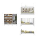 Ver imagem 5 de Berço 3 em 1 para Colchão 130x60cm com Cômoda 1 Porta 4 Gavetas Serena Multimóveis Mp4741 Branco