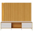 Ver imagem 5 de Painel TV 65 pol LED e Rack Sala Pé Metal Dante Naturale/Off C05 - Mpozenato