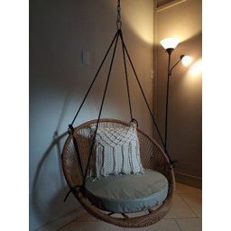 Cadeira de Balanço Suspensa de Teto Sacadas Palha - 4