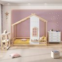 Ver imagem 1 de Cama Montessoriano Prime House com Telhado V e Janelinha Casatema MadeiraOriginals